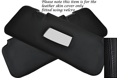 BLACK STITCHING FITS VW POLO MK2 81-94 2X SUN VISORS LEATHER COVERS ONLY