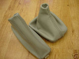 FITS BMW E36 LIGHT GREY LEATHER GEAR&HANDBRAKE GAITER CUSTOM NEW MADE IN UK