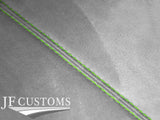 GREEN STITCH L GREY SUEDE FRONT ROOF HEADLINER FOR FORD TRANSIT CONNECT 02-13