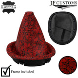 FITS HOLDEN COMMODORE VT VX VU 97-02 D RED STITCH UV PRINTED LEATHER GEAR+FRAME