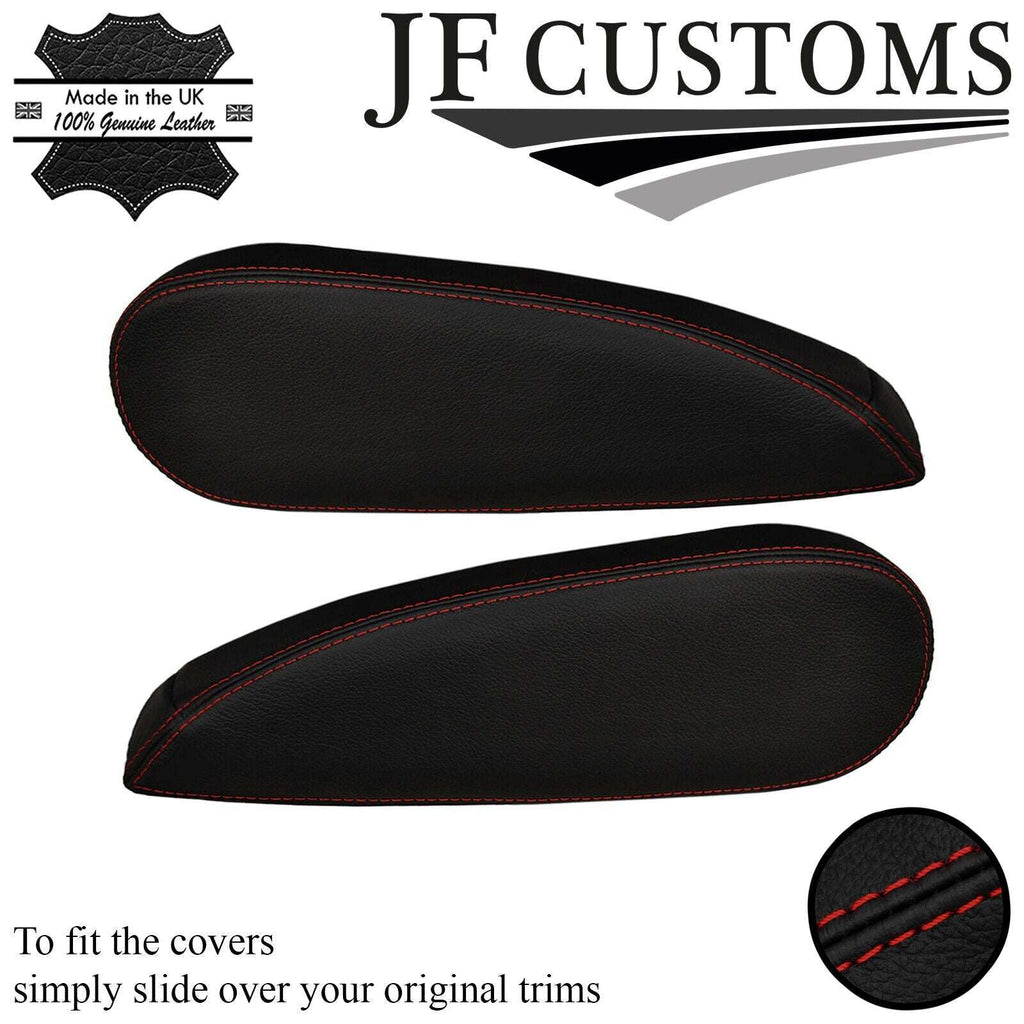 D RED STITCH ITALIAN LEATHER 2X SEAT ARMREST COVER FOR CITROEN C4 PICASSO 06-13