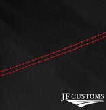 RED STITCH AUTO S-TRONIC SUEDE GEAR COVER+PLASTIC FRAME FOR AUDI Q2 16-22