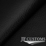 FITS NISSAN 370Z 09-20 BLACK CROSS STITCH LEATHER 2X SUN VISOR COVERS CUSTOM NEW