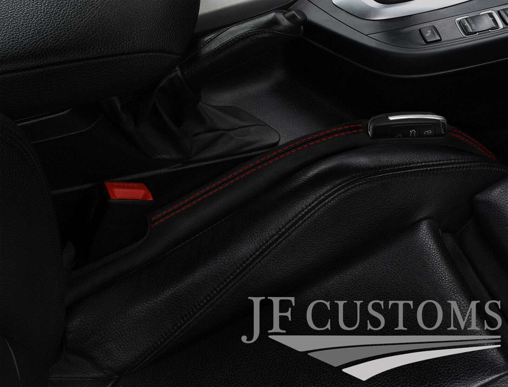 D RED STITCH LEATHER 2X CAR KEY HOLDER PROTECTOR FOR JEEP RENEGADE 15-21