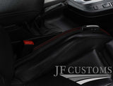 D RED STITCH LEATHER 2X CAR KEY HOLDER PROTECTOR FOR JEEP RENEGADE 15-21