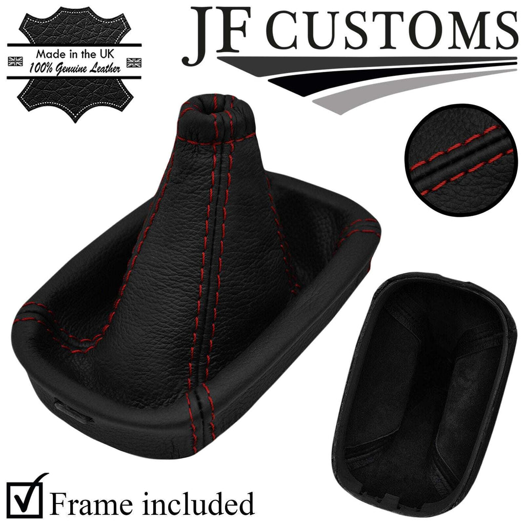 D RED STITCH ITALIAN LEATHER GEAR GAITER+PLASTIC FRAME FITS PONTIAC G5 GT 05-10