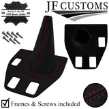 D RED STITCH LEATHER GEAR+BASE COVERS + PLASTIC FRAMES FOR TRIUMPH STAG 70-77