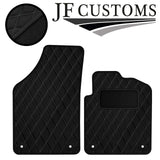 GREY DIAMOND STITCH VINYL 2X TAILORED FLOOR CARPET FOR PEUGEOT RCZ 09-15 JF1