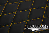 YELLOW DIAMOND STITCH VINYL 4XTAILORED FLOOR CARPETS FITS VAUXHALL CALIBRA 89-97
