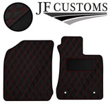 RED DIAMOND STITCH VINYL 2X TAILORED FLOOR CARPET FOR TOYOTA HILUX 11-17 JF1