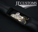 BLACK STITCH LEATHER 2X CAR KEY HOLDER PROTECTOR  FITS JAGUAR S TYPE 99-07