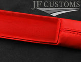 RED ITALIAN LEATHER 2X CAR KEY HOLDER PROTECTOR FOR AUDI Q2 2016-2022 CUSTOM NEW