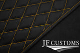 YELLOW DIAMOND STITCH VINYL 4XTAILORED FLOOR CARPETS FITS VAUXHALL CALIBRA 89-97