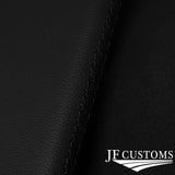 FITS NISSAN 370Z 09-20 BLACK CROSS STITCH LEATHER 2X SUN VISOR COVERS CUSTOM NEW
