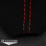 RED STITCH AUTO S-TRONIC SUEDE GEAR COVER+PLASTIC FRAME FOR AUDI Q2 16-22