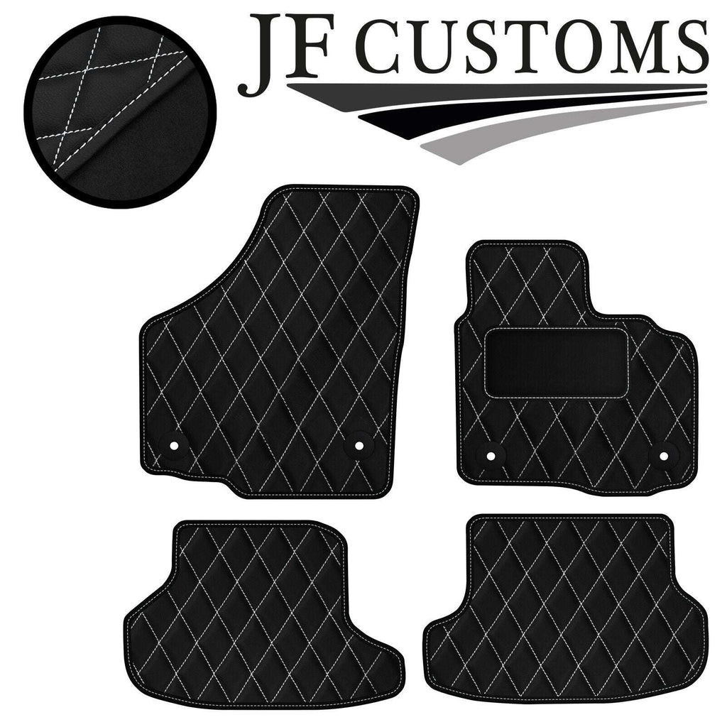 WHITE DIAMOND VINYL 4XTAILORED FLOOR CARPET FOR GOLF MK6 CONVERTIBLE 09-14 JF1