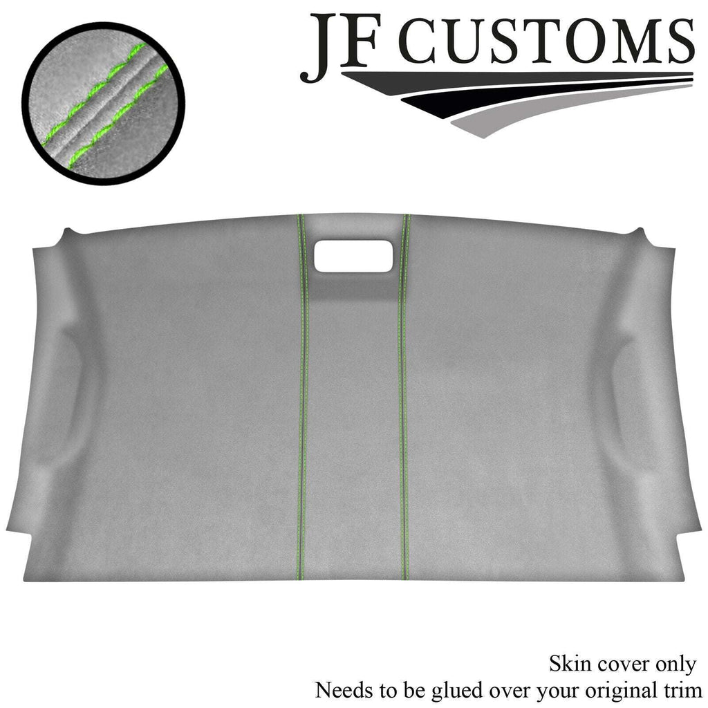 GREEN STITCH L GREY SUEDE FRONT ROOF HEADLINER FOR FORD TRANSIT CONNECT 02-13