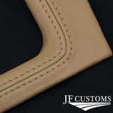 CREAM LEATHER COVERED MANUAL SHIFT SURROUND TRIM + FRAME FOR FORD MUSTANG 87-93
