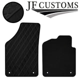 GREY DIAMOND STITCH VINYL 2X TAILORED FLOOR CARPET FOR PEUGEOT RCZ 09-15 JF1