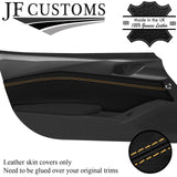 BEIGE STITCH LEATHER 2X DOOR CARD TRIM INSERT COVERS FOR MAZDA MX5 MK4 ND 15-20