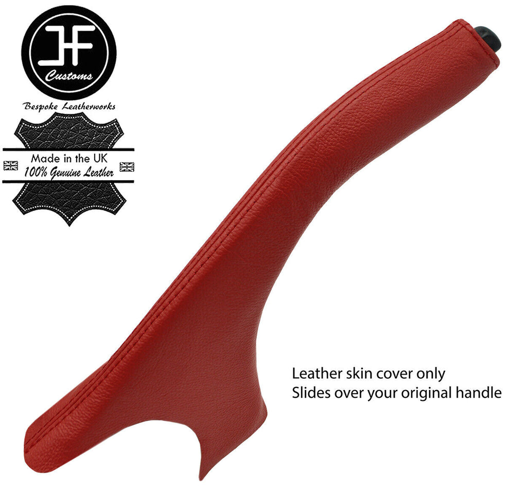 DARK RED REAL LEATHER HANDBRAKE GAITER COVER FITS JEEP GRAND CHEROKEE 1999-2005