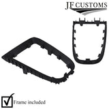 YELLOW LEATHER GEAR SURROUND COVER+PLASTIC FRAME FOR VAUXHALL ASTRA MK6 J 09-15