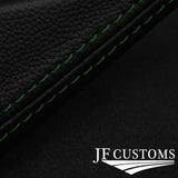 FITS NISSAN PATROL DX Y61 1997-2016 D GREEN STITCH LEATHER GEAR GAITER
