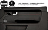 RED STICH 2X FRONT DOOR CARD TRIM COVER FITS AUDI A4 CABRIO CONVERTIBLE 02-09