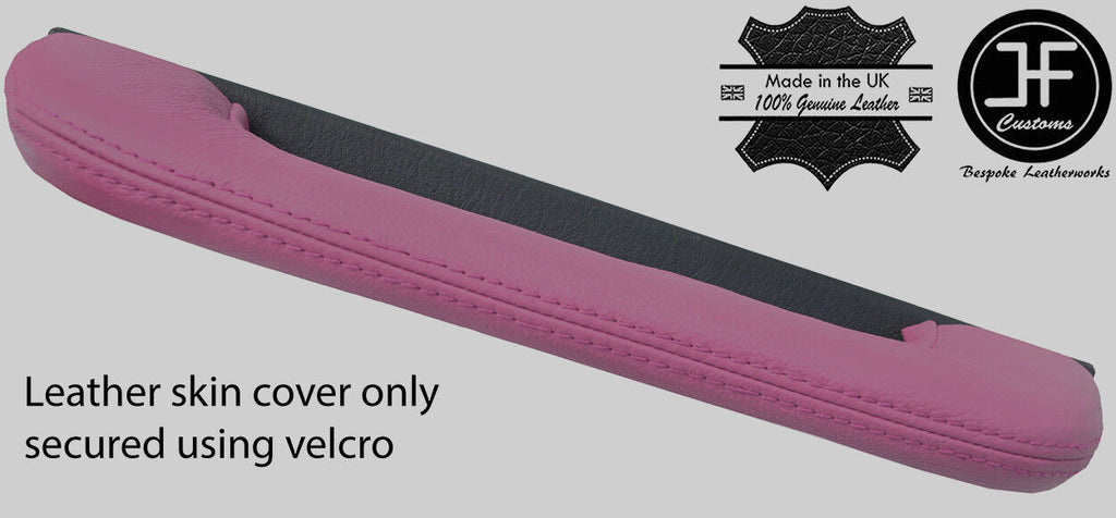 PINK PASSENGER DASH HANDLE REAL LEATHER COVER FOR JEEP WRANGLER TJ 1997-2006