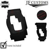 D RED STITCH AUTO AUTOMATIC GEAR SURROUND COVER+FRAME FOR NISSAN GTR R35 17-21