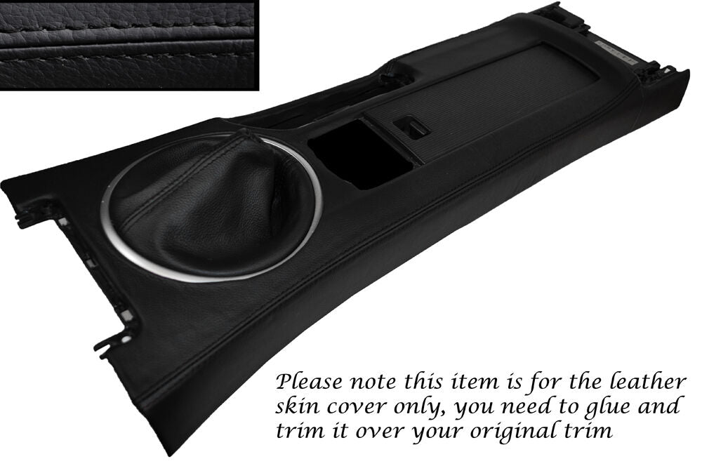 BLACK STITCH CENTRE CONSOLE & GEAR GAITER SKIN COVERS FITS MAZDA MX5 MK3 05-13