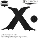 BLACK STITCH ITALIAN LEATHER PILLAR KIT COVERS FOR BMW MINI R50 R53 01-06