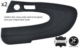 BLACK STITCH REAL LEATHER 2 X DOOR CARDS COVERS FITS FIAT BARCHETTA 95-2005