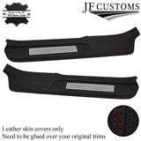 FOR HONDA S2000 D RED STITCH DOOR SILL TRIM COVER PERFORATED & TOP GRAIN LEATHER