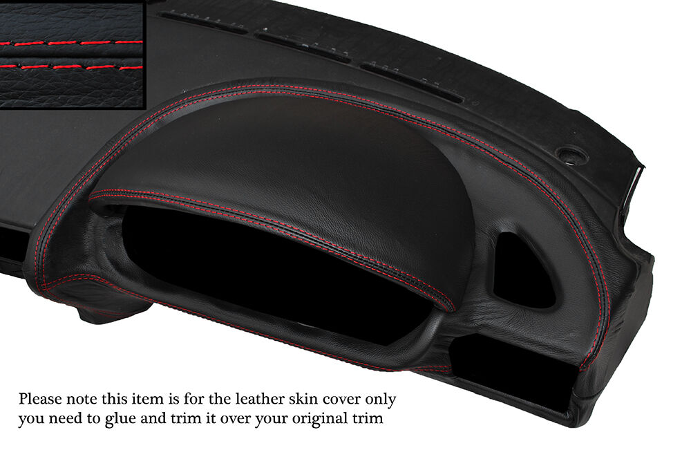 RED STITCH DRIVER SIDE SPEEDO DASH TRIM LEATHER SKIN COVER FITS BMW Z3 95-03