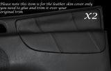 BLACK STITCHING 2X FRONT DOOR CARD LEATHER COVERS FITS PEUGEOT 207 2007-2013