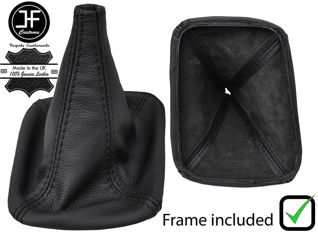 BLACK STITCH FOR TOYOTA HILUX 06-16 4WD TRANSFER LEATHER GEAR + PLASTIC FRAME