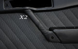 BLACK STITCH  2X FRONT DOOR HANDLE SKIN COVERS FITS ALFA ROMEO 155 1992-1998