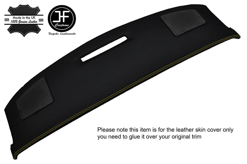 YELLOW STITCH TOP DASH DASHBOARD PAD LEATHER COVER FITS CORVETTE C4 1984-1989