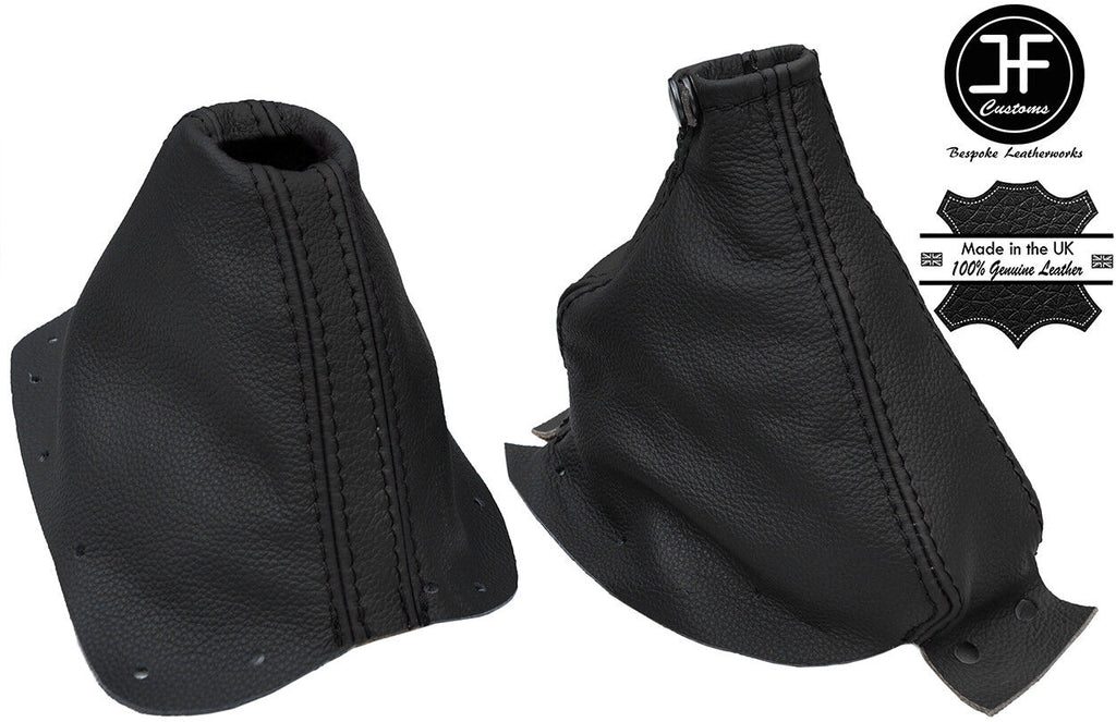 BLACK REAL LEATHER GEAR & HANDBRAKE GAITER SET COVERS FITS 300ZX Z32 1989-2000