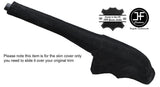 BLACK STITCHING SUEDE HANDBRAKE GAITER FITS FORD TRANSIT CUSTOM 2013-2016