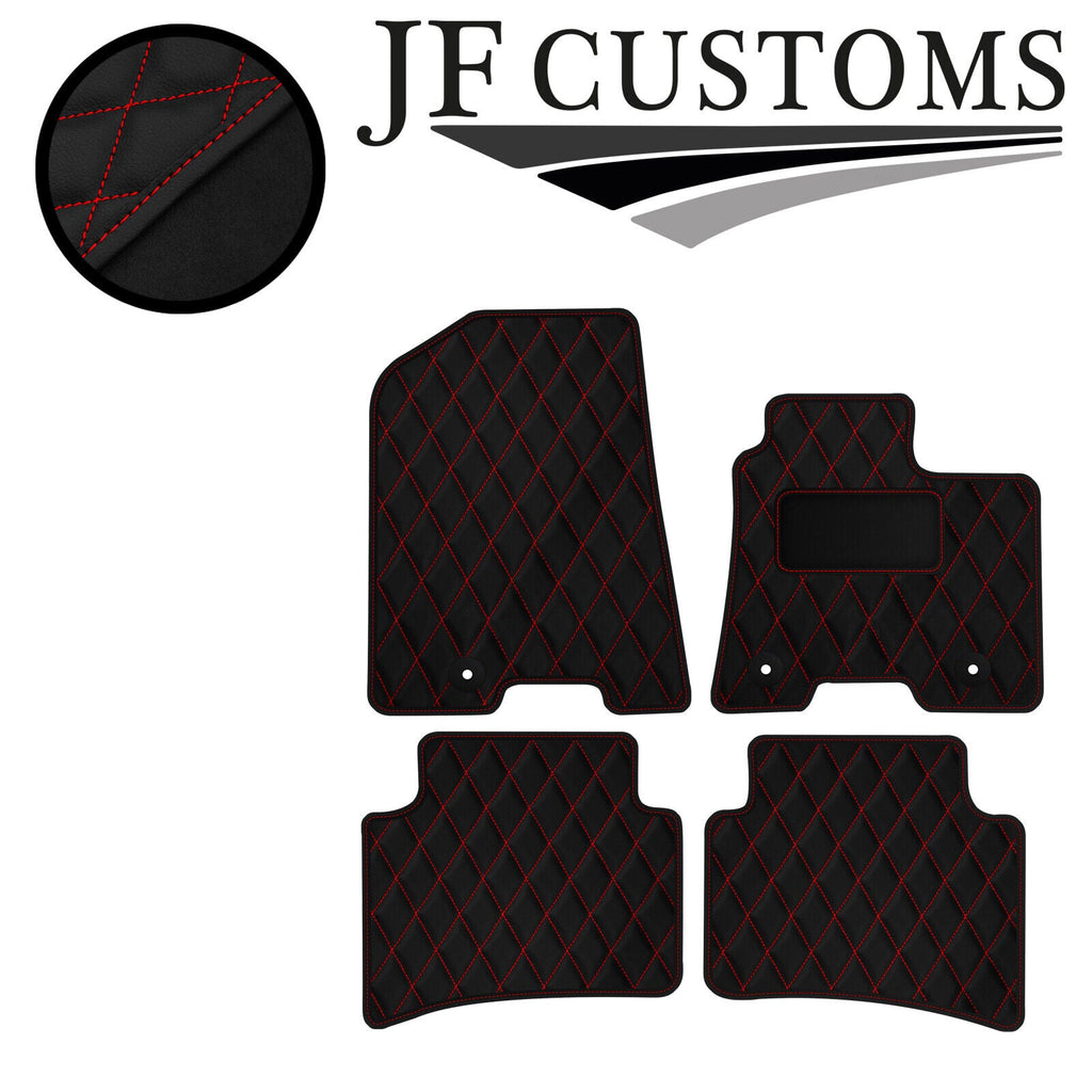 RED DIAMOND STITCH VINYL 4 XTAILORED FLOOR CARPET FOR HYUNDAI NEXO 18-21 JF1