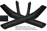 BLACK STITCH 2X DOOR HANDLE ARMREST SKIN COVERS FITS NISSAN 300ZX Z31 1984-1989