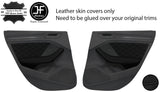 BLACK DIAMOND 2X REAR DOOR CARD TRIM KIT LTHR COVERS FOR AUDI A3 8V 13-20 5DR