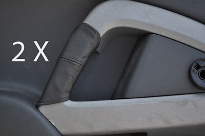 black stitch FITS SMART FORTWO 2008+ PULSE PASSION PURE 2X DOOR HANDLE COVERS