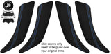 BLUE STITCH 2X FRONT & 2X REAR DOOR HANDLE TRIM SUEDE COVERS FOR BMW F20 11-18