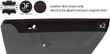 RED STITCH 2X UPPER TOP DOOR CAPPING LEATHER COVERS FITS AUDI TT MK1 98-06