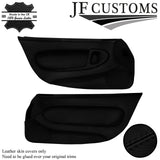 BLACK STITCH ITALIAN LEATHER 2X FULL FRONT DOOR COVERS FITS MAZDA RX7 FD3S 92-02