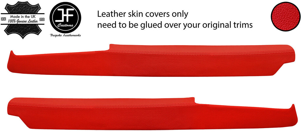 RED  2X REAR QUARTER CAPPING REAL LEATHER COVERS FOR PORSCHE 911 SC TARGA