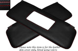 RED STITCH 2X SUN VISORS LEATHER SKIN COVERS FITS FORD CORTINA MK5 CUSTOM NEW